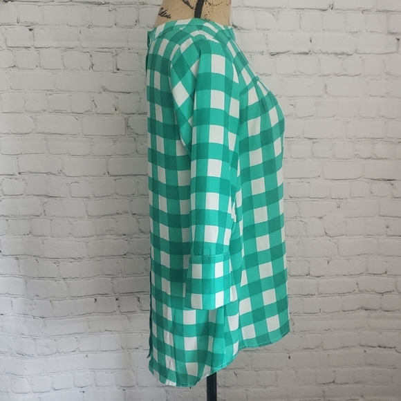 Banana Republic Green white Checkered Shirt - Picture 4 of 12